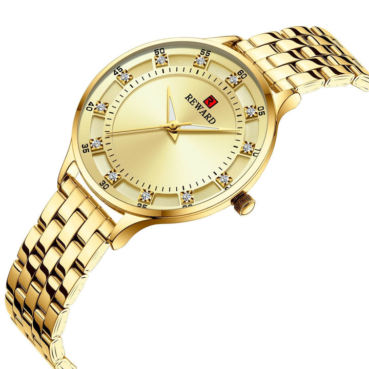 Fashion Steel Belt Quartz Diamond Women's Watch Waterproof by LUXE AHMAR – Available at LUXE AHMAR