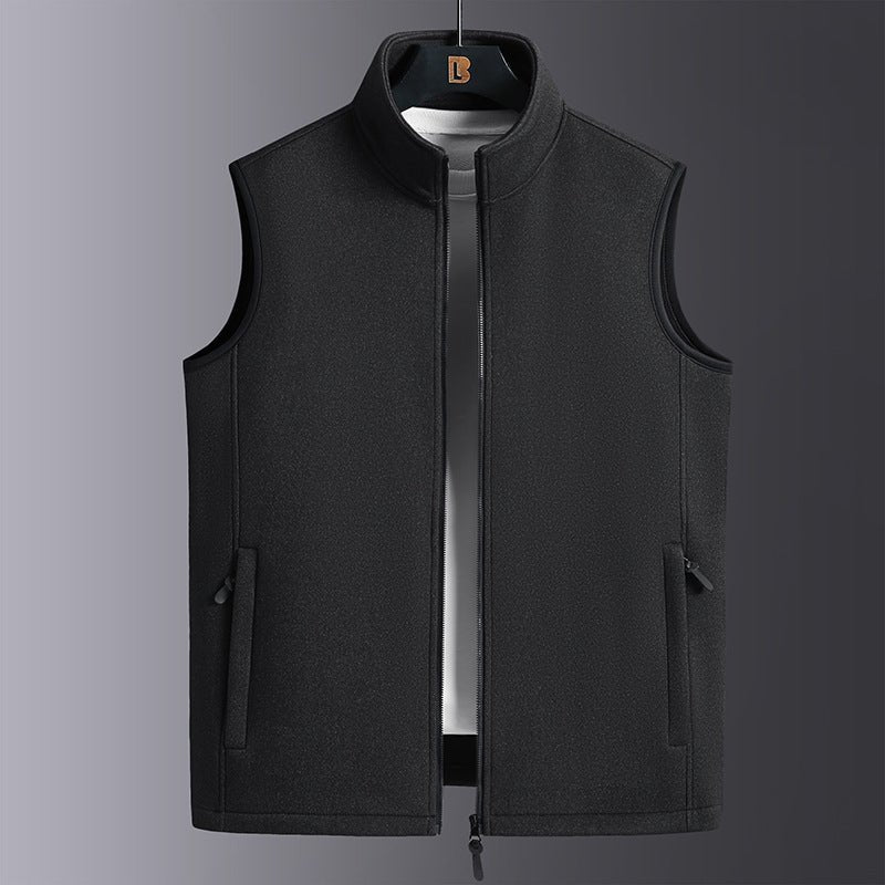 Fleece Sweater Polar Fleece Fleece - lined Thickened Vest Coat by LUXE AHMAR – Available at LUXE AHMAR