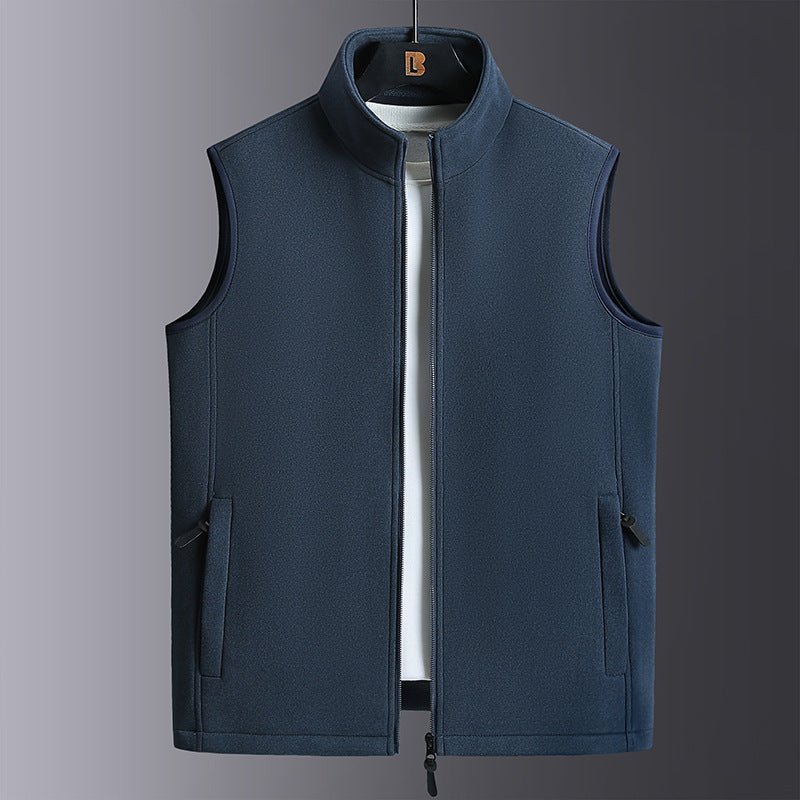 Fleece Sweater Polar Fleece Fleece - lined Thickened Vest Coat by LUXE AHMAR – Available at LUXE AHMAR