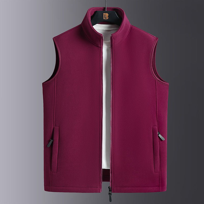 Fleece Sweater Polar Fleece Fleece - lined Thickened Vest Coat by LUXE AHMAR – Available at LUXE AHMAR