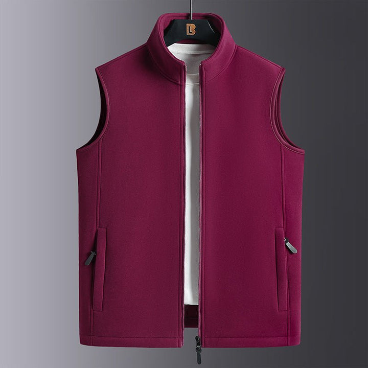Fleece Sweater Polar Fleece Fleece - lined Thickened Vest Coat by LUXE AHMAR – Available at LUXE AHMAR