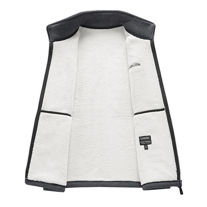 Fleece Sweater Polar Fleece Fleece - lined Thickened Vest Coat by LUXE AHMAR – Available at LUXE AHMAR