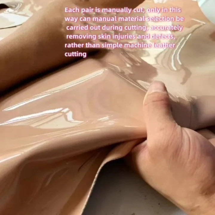 Genuine Leather Women's Pointed - Toe Flat Shoes – 2025 Trend Sheepskin Red Flats with Height - Boosting Design by Luxe Ahmar – Available at LUXE AHMAR