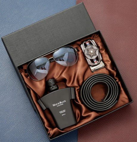 Gift Set Fashion Creative Gift Suit Wallet Belt Quartz Watch Perfume by LUXE AHMAR – Available at LUXE AHMAR