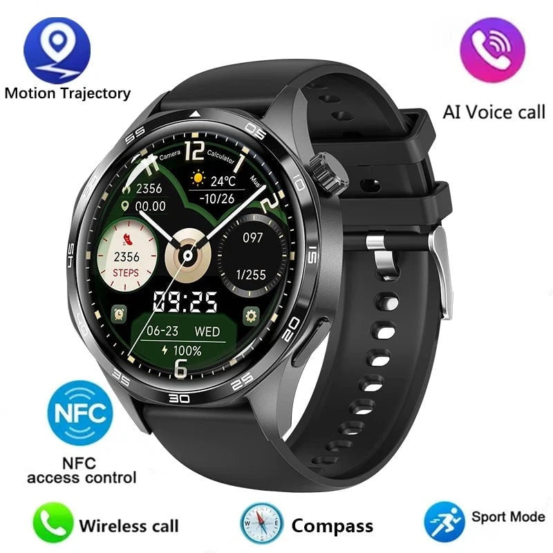 GT5 PRO Smart Watch Men Watch 5 Pro AMOLED HD Screen Bluetooth Call GPS Trajectory NFC Heart Rate Compass SmartWatches 2024 New by Luxe Ahmar – Available at LUXE AHMAR