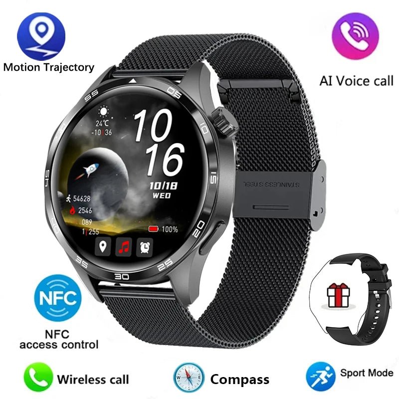 GT5 PRO Smart Watch Men Watch 5 Pro AMOLED HD Screen Bluetooth Call GPS Trajectory NFC Heart Rate Compass SmartWatches 2024 New by Luxe Ahmar – Available at LUXE AHMAR