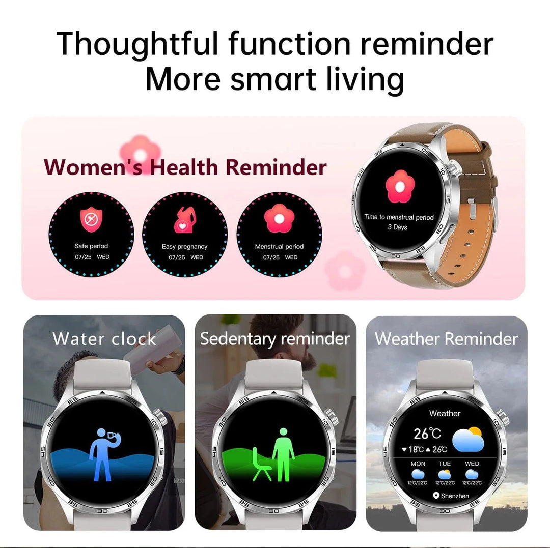 GT5 PRO Smart Watch Men Watch 5 Pro AMOLED HD Screen Bluetooth Call GPS Trajectory NFC Heart Rate Compass SmartWatches 2024 New by Luxe Ahmar – Available at LUXE AHMAR