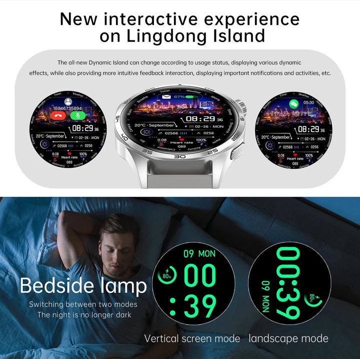 GT5 PRO Smart Watch Men Watch 5 Pro AMOLED HD Screen Bluetooth Call GPS Trajectory NFC Heart Rate Compass SmartWatches 2024 New by Luxe Ahmar – Available at LUXE AHMAR