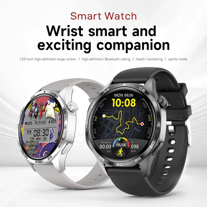 GT5 PRO Smart Watch Men Watch 5 Pro AMOLED HD Screen Bluetooth Call GPS Trajectory NFC Heart Rate Compass SmartWatches 2024 New by Luxe Ahmar – Available at LUXE AHMAR