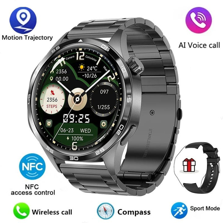 GT5 PRO Smart Watch Men Watch 5 Pro AMOLED HD Screen Bluetooth Call GPS Trajectory NFC Heart Rate Compass SmartWatches 2024 New by Luxe Ahmar – Available at LUXE AHMAR