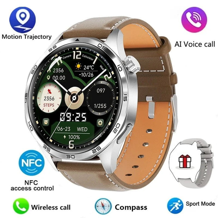 GT5 PRO Smart Watch Men Watch 5 Pro AMOLED HD Screen Bluetooth Call GPS Trajectory NFC Heart Rate Compass SmartWatches 2024 New by Luxe Ahmar – Available at LUXE AHMAR