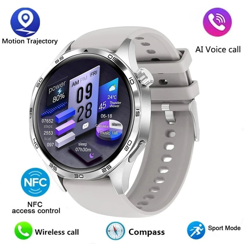 GT5 PRO Smart Watch Men Watch 5 Pro AMOLED HD Screen Bluetooth Call GPS Trajectory NFC Heart Rate Compass SmartWatches 2024 New by Luxe Ahmar – Available at LUXE AHMAR