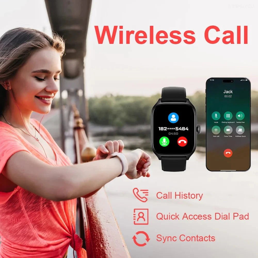 H9 2.01 - Inch HD Smartwatch with Bluetooth Call, Fitness Tracking, and DIY Dials for Men & Women by LUXE AHMAR – Available at LUXE AHMAR