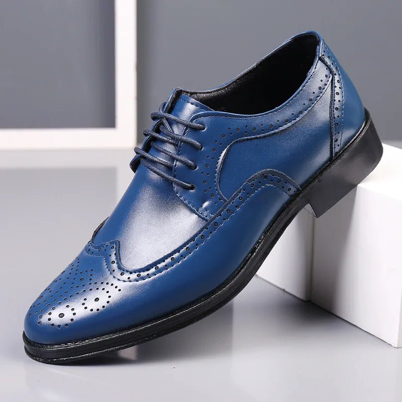 Handcrafted Men's Oxford Shoes – Genuine Calfskin Leather Brogue Dress Shoes for Business & Formal Wear by Luxe Ahmar – Available at LUXE AHMAR