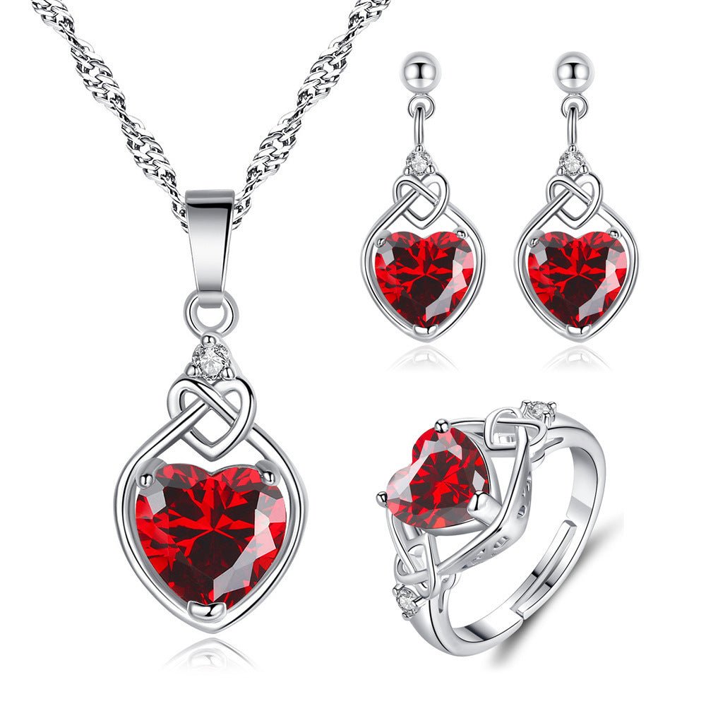 Heart - shaped Ruby Jewelry Suit by LUXE AHMAR – Available at LUXE AHMAR