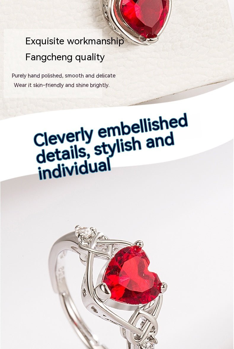 Heart - shaped Ruby Jewelry Suit by LUXE AHMAR – Available at LUXE AHMAR