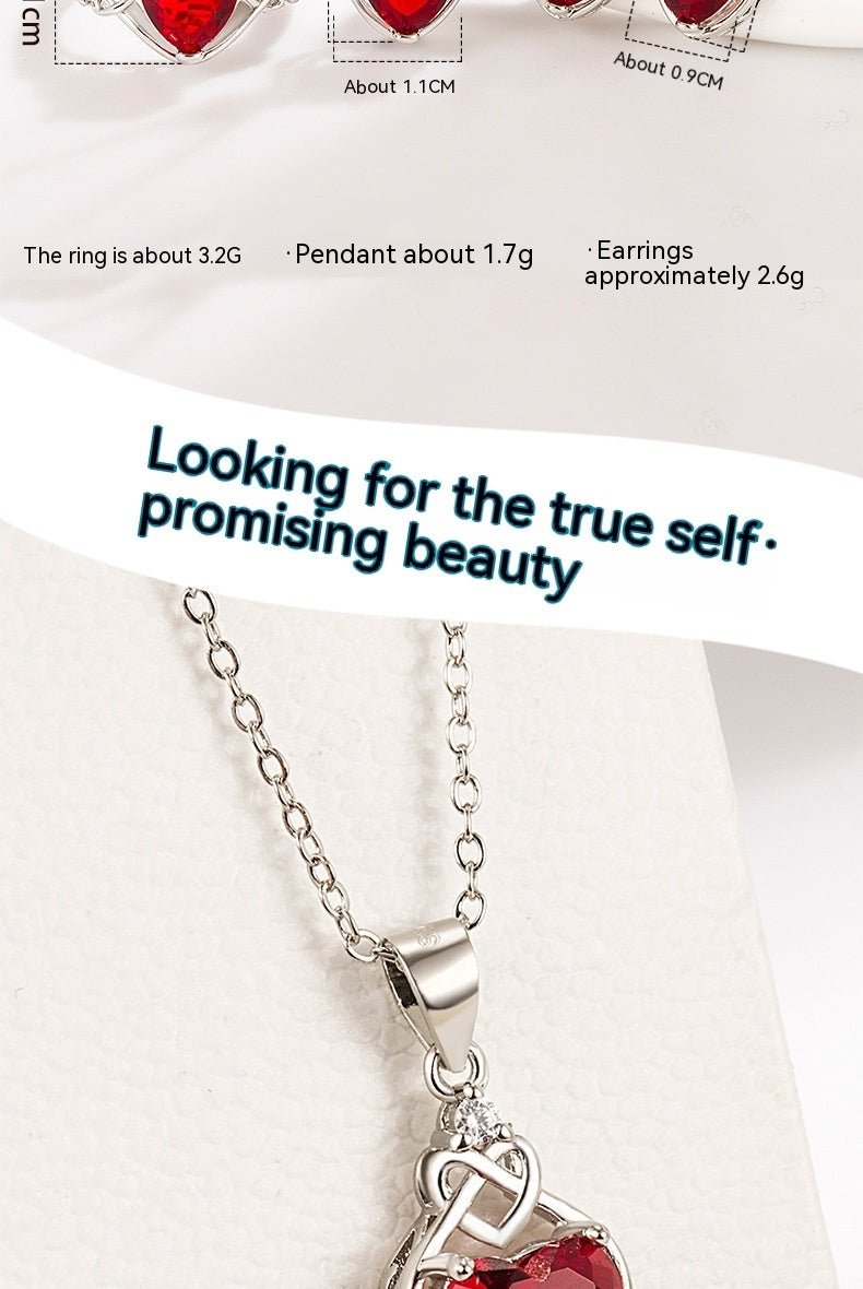 Heart - shaped Ruby Jewelry Suit by LUXE AHMAR – Available at LUXE AHMAR