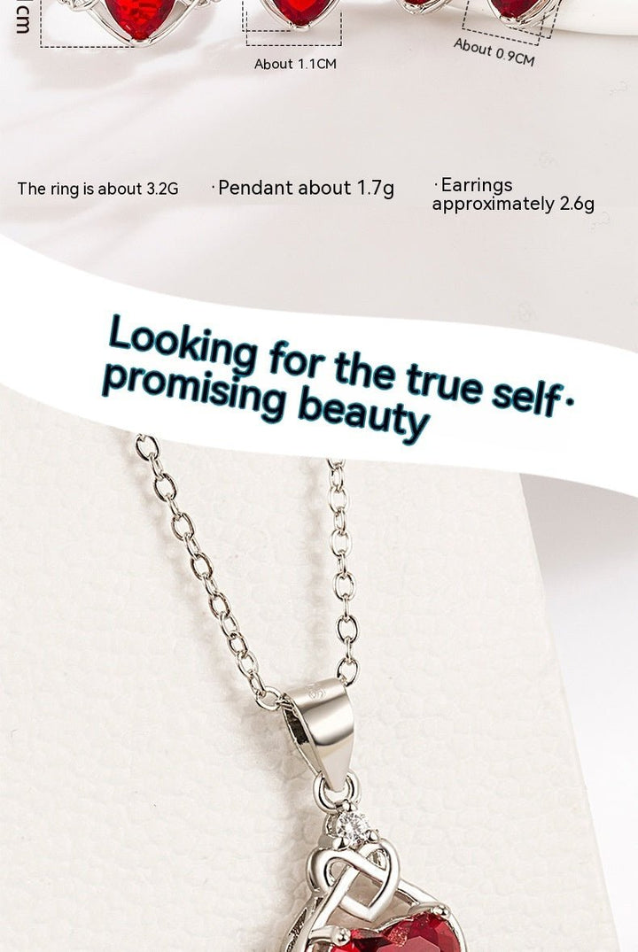 Heart - shaped Ruby Jewelry Suit by LUXE AHMAR – Available at LUXE AHMAR