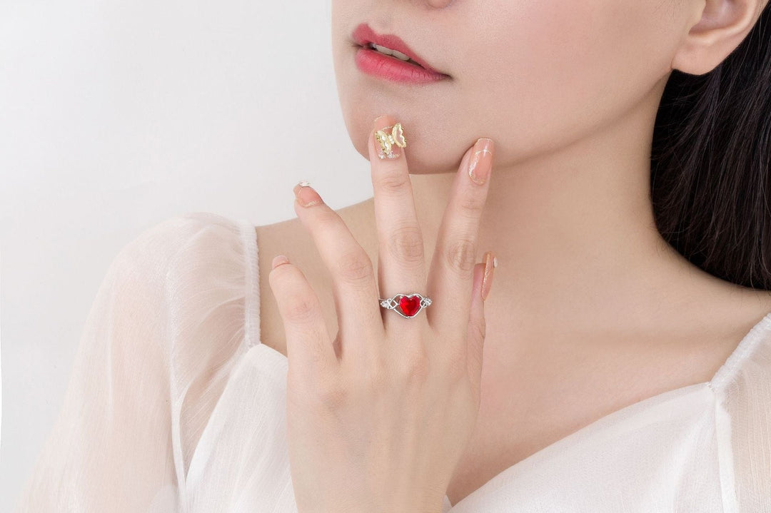 Heart - shaped Ruby Jewelry Suit by LUXE AHMAR – Available at LUXE AHMAR