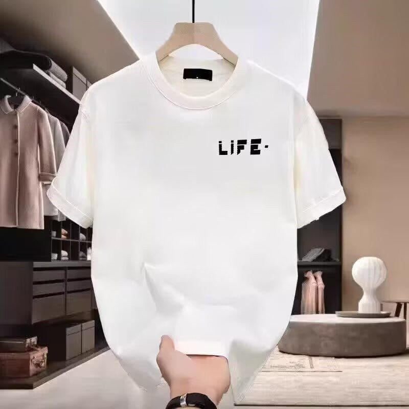 Heavy Fashion Brand Cotton Printed Men's Short Sleeve T-shirt – Cartoon Design, Comfortable and Stylish by LUXE AHMAR – Available at LUXE AHMAR