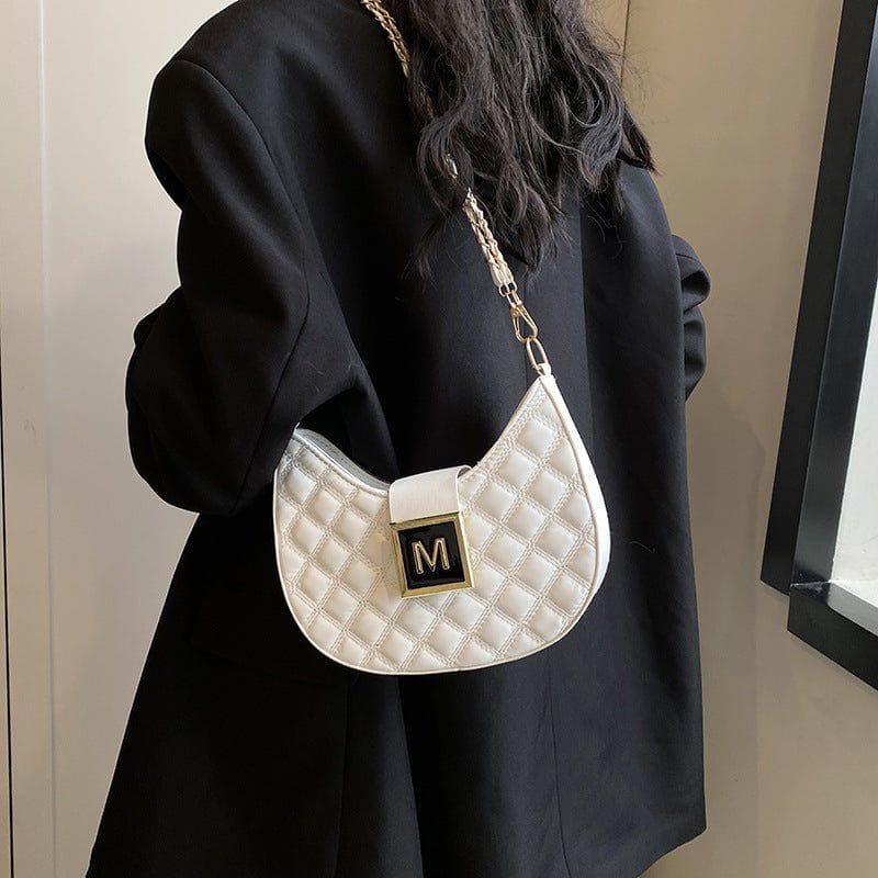 High - Grade Rhombus Texture Women's Single Shoulder Chain Messenger Bag by LUXE AHMAR – Available at LUXE AHMAR