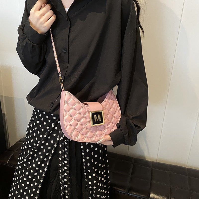 High - Grade Rhombus Texture Women's Single Shoulder Chain Messenger Bag by LUXE AHMAR – Available at LUXE AHMAR