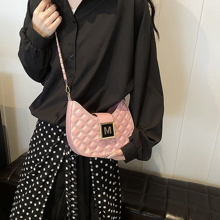 High - Grade Rhombus Texture Women's Single Shoulder Chain Messenger Bag by LUXE AHMAR – Available at LUXE AHMAR