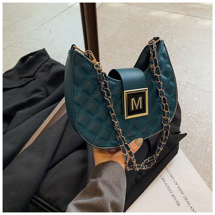 High - Grade Rhombus Texture Women's Single Shoulder Chain Messenger Bag by LUXE AHMAR – Available at LUXE AHMAR