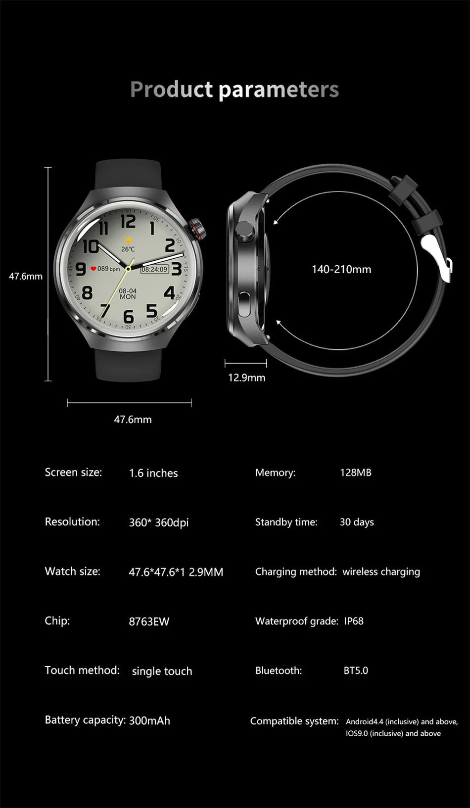 HUAWEI Watch Pro GPS NFC Smartwatch for Men - 360*360 AMOLED Screen, Bluetooth Call, Heart Rate Monitor, IP68 Waterproof by Luxe Ahmar – Available at LUXE AHMAR