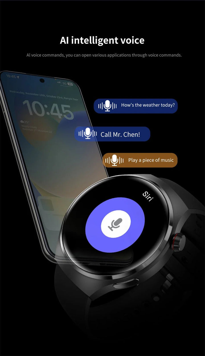 HUAWEI Watch Pro GPS NFC Smartwatch for Men - 360*360 AMOLED Screen, Bluetooth Call, Heart Rate Monitor, IP68 Waterproof by Luxe Ahmar – Available at LUXE AHMAR
