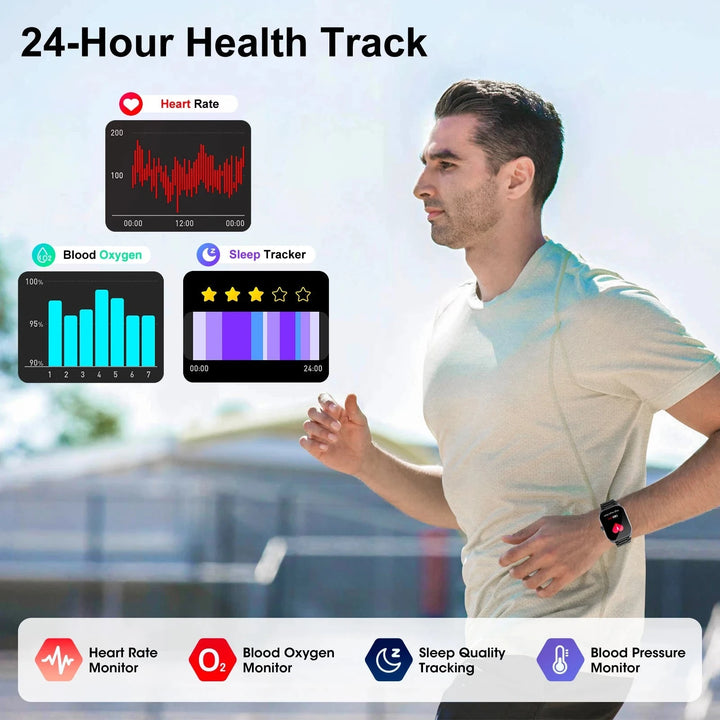 Karchilor 2025 Smart Watch 2.01" Curved Screen Bluetooth Call IP68 Waterproof Fitness Tracker for Men by Luxe Ahmar – Available at LUXE AHMAR