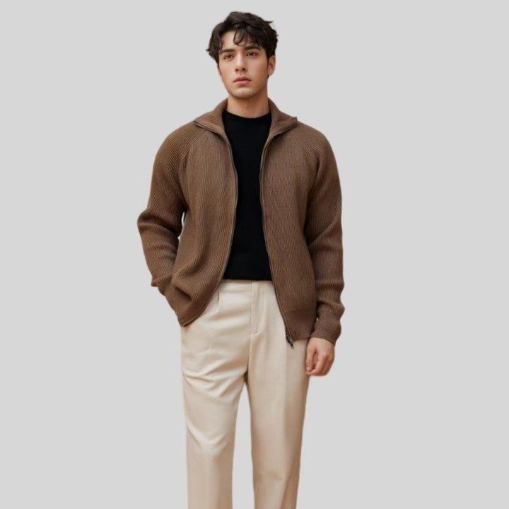 Knitted Zipper Coat Thickened Warm by LUXE AHMAR – Available at LUXE AHMAR