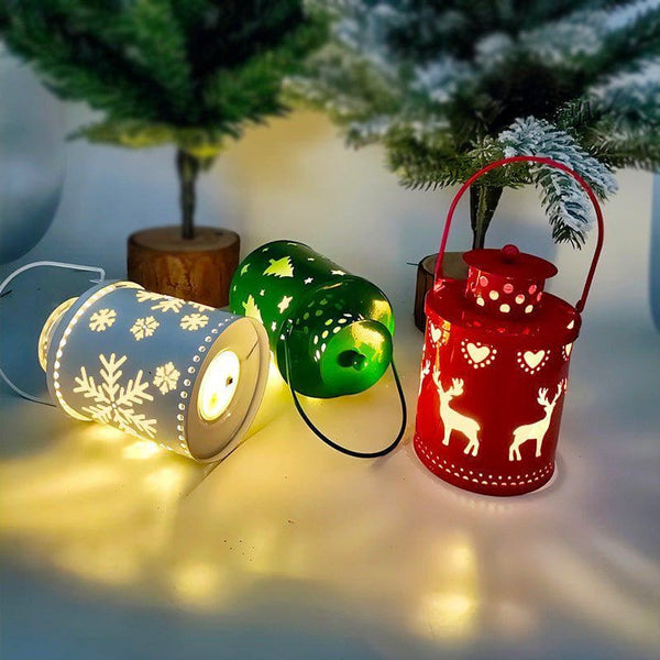 LED Christmas Candle Lantern – Nordic Style Electronic Wind Light, Festive Holiday Decor for Mantel, Table & Home Display by LUXE AHMAR – Available at LUXE AHMAR