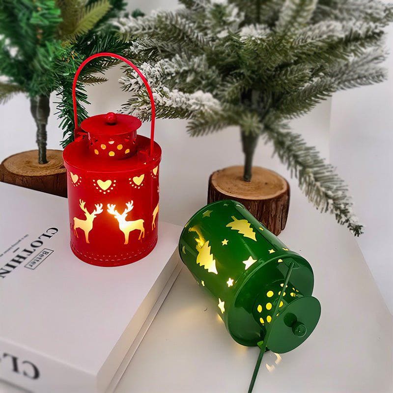 LED Christmas Candle Lantern – Nordic Style Electronic Wind Light, Festive Holiday Decor for Mantel, Table & Home Display by LUXE AHMAR – Available at LUXE AHMAR
