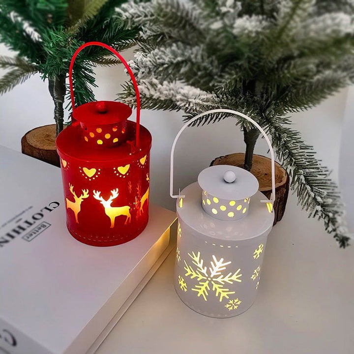 LED Christmas Candle Lantern – Nordic Style Electronic Wind Light, Festive Holiday Decor for Mantel, Table & Home Display by LUXE AHMAR – Available at LUXE AHMAR