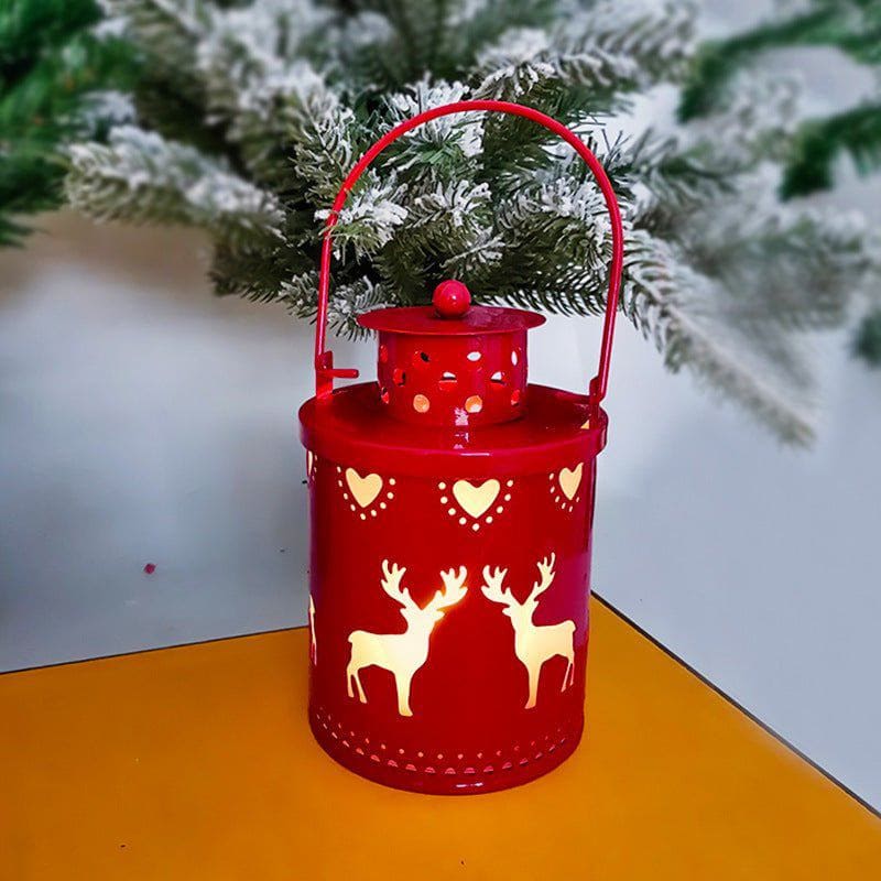 LED Christmas Candle Lantern – Nordic Style Electronic Wind Light, Festive Holiday Decor for Mantel, Table & Home Display by LUXE AHMAR – Available at LUXE AHMAR