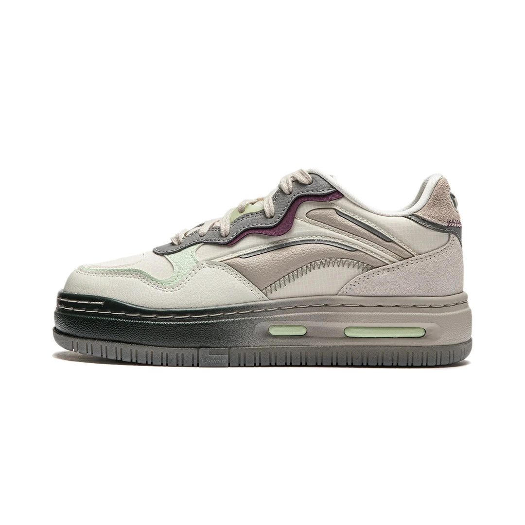 Li - Ning FUTURE C1 Women's Lifestyle Sneakers – Dual Cushion, Retro Classic, Soft Comfortable Thick Sole Shoes by Luxe Ahmar – Available at LUXE AHMAR