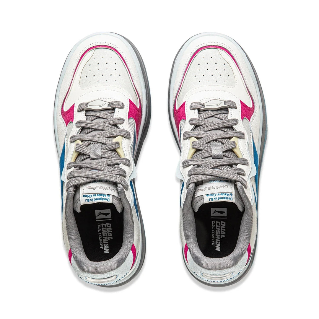 Li - Ning FUTURE C1 Women's Lifestyle Sneakers – Dual Cushion, Retro Classic, Soft Comfortable Thick Sole Shoes by Luxe Ahmar – Available at LUXE AHMAR