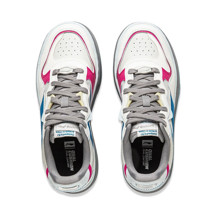 Li - Ning FUTURE C1 Women's Lifestyle Sneakers – Dual Cushion, Retro Classic, Soft Comfortable Thick Sole Shoes by Luxe Ahmar – Available at LUXE AHMAR
