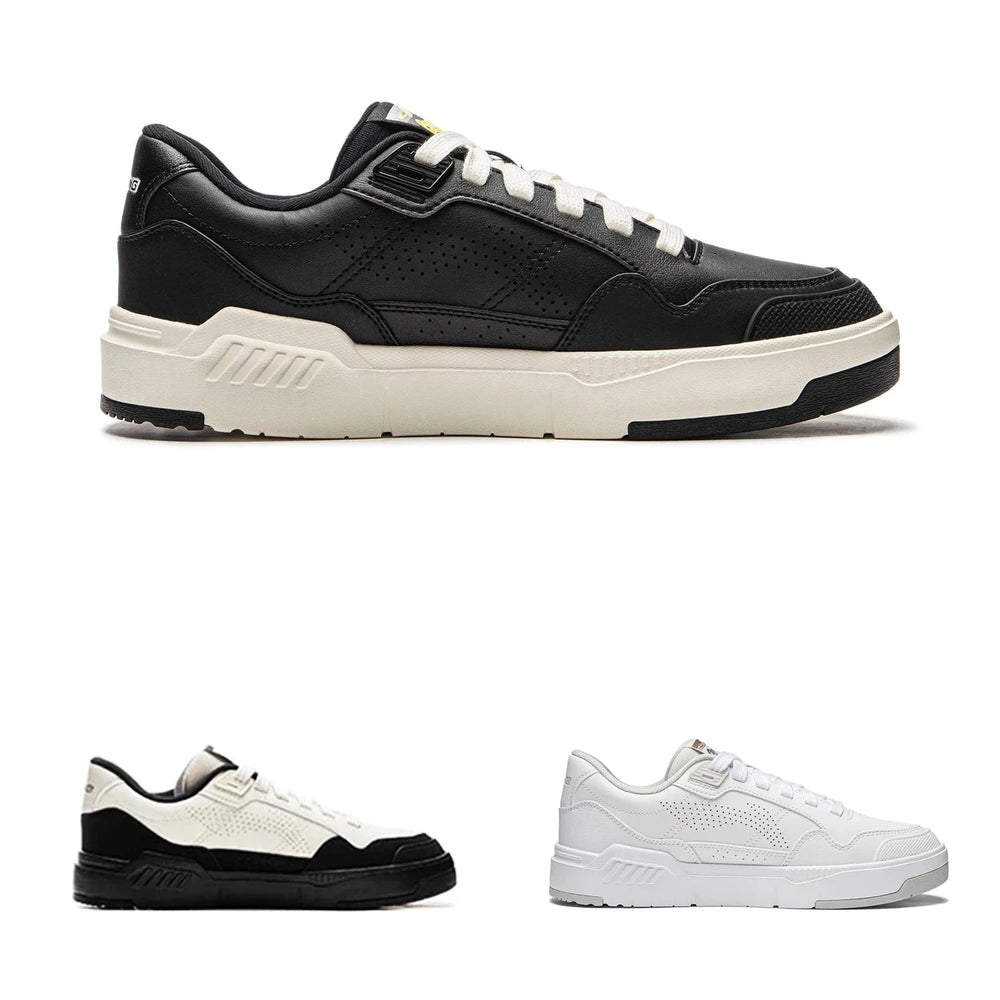 Li - Ning Men COMMON 80s Lifestyle Shoes – Dual Cushion, Classic Skate - Inspired Comfort Sneakers AGCU157 by Luxe Ahmar – Available at LUXE AHMAR