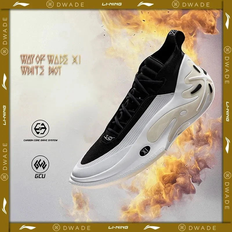 Li - Ning Men WAY OF WADE 11 WHITE HOT Basketball Shoes – Carbon Plate Cushion, Pro - Level Support, Indoor Sneakers ABAU049 by Luxe Ahmar – Available at LUXE AHMAR