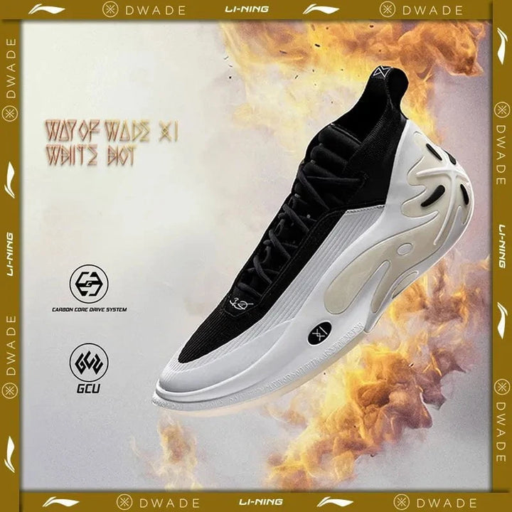Li - Ning Men WAY OF WADE 11 WHITE HOT Basketball Shoes – Carbon Plate Cushion, Pro - Level Support, Indoor Sneakers ABAU049 by Luxe Ahmar – Available at LUXE AHMAR