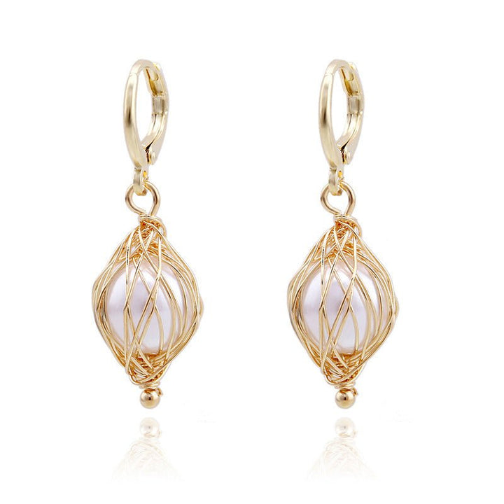 Light Luxury Ocean Series Ear Clip European And American Handmade Pearl Earrings by LUXE AHMAR – Available at LUXE AHMAR