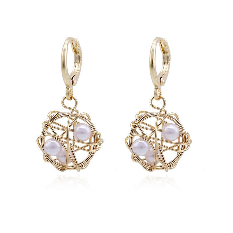 Light Luxury Ocean Series Ear Clip European And American Handmade Pearl Earrings by LUXE AHMAR – Available at LUXE AHMAR