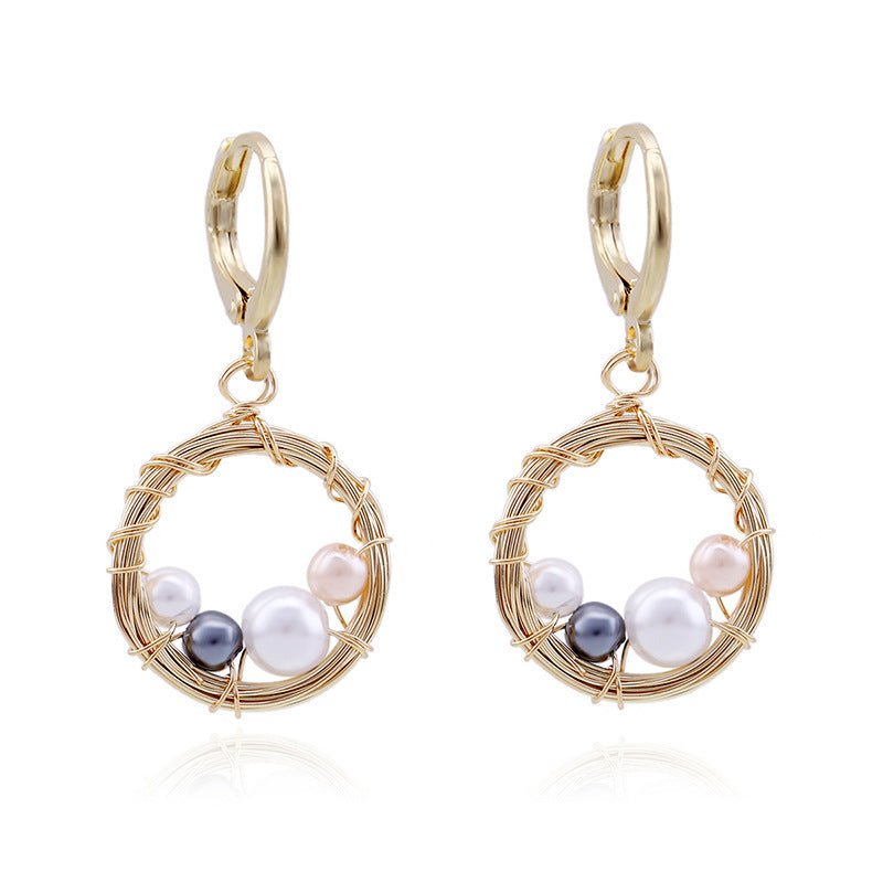 Light Luxury Ocean Series Ear Clip European And American Handmade Pearl Earrings by LUXE AHMAR – Available at LUXE AHMAR