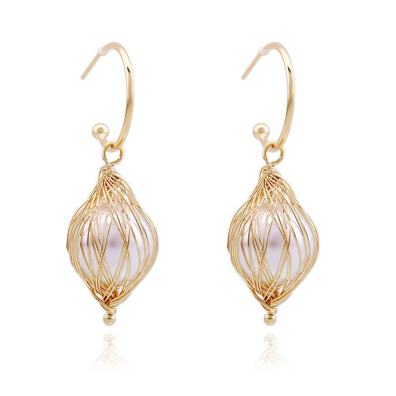 Light Luxury Ocean Series Ear Clip European And American Handmade Pearl Earrings by LUXE AHMAR – Available at LUXE AHMAR