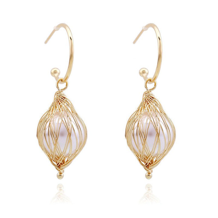 Light Luxury Ocean Series Ear Clip European And American Handmade Pearl Earrings by LUXE AHMAR – Available at LUXE AHMAR