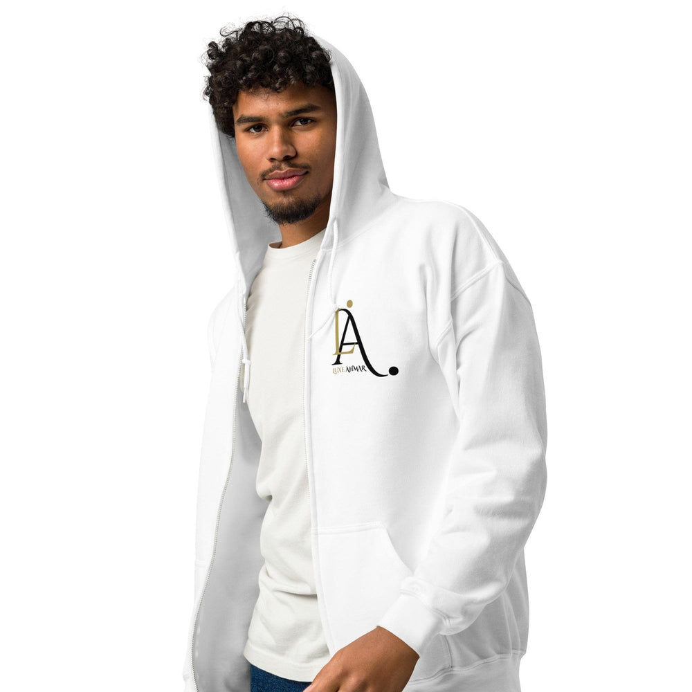 Luxe - Ahmar Unisex heavy blend zip hoodie by LUXE AHMAR – Available at LUXE AHMAR