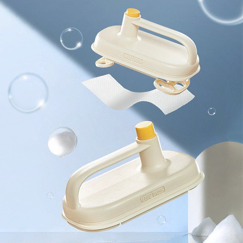 Magic Disposable Cleaning Brush with 50 Refill Rags – Multi - Purpose Scrubber for Kitchen, Bathroom, Windows, Glass & Furniture by LUXE AHMAR – Available at LUXE AHMAR