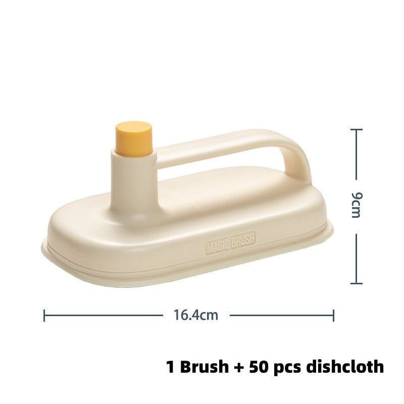 Magic Disposable Cleaning Brush with 50 Refill Rags – Multi - Purpose Scrubber for Kitchen, Bathroom, Windows, Glass & Furniture by LUXE AHMAR – Available at LUXE AHMAR